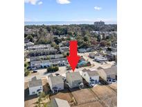 An aerial view of a residential neighborhood near the beach at 6619 Colonial Dr., Myrtle Beach, SC 29572