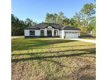Charming single-story home with a well-manicured lawn and attached two-car garage at 13619 Sw 78Th Pl, Dunnellon, FL 34432