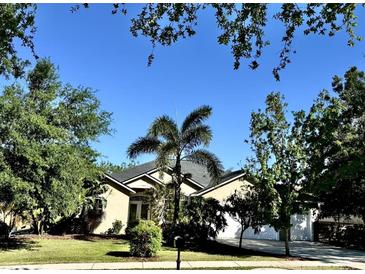 Well-manicured home with a lush lawn and mature trees in a quiet neighborhood at 9632 Spring Lake Dr, Clermont, FL 34711