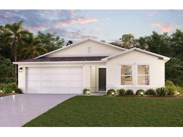 One-story home with a two-car garage and landscaped lawn at 3 Ash Pass, Ocala, FL 34472