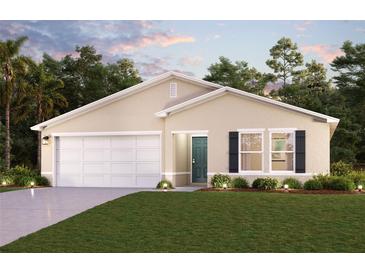 Charming single-story home with a well-maintained lawn, attached garage, and neutral-colored exterior at 2464 Nw 22Nd Ct, Ocala, FL 34475