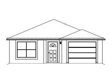 Charming single-story home with attached garage, covered entry, and a symmetrical facade at Tbd E Jackson Ave, Mount Dora, FL 32757