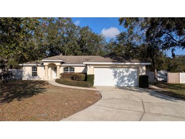 One-story house with attached garage and landscaped front yard at 3639 Bream Cir, Fruitland Park, FL 34731