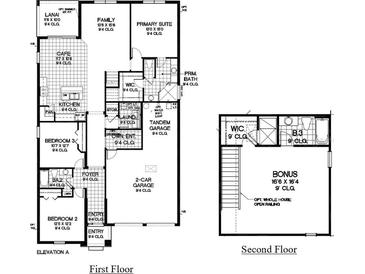 Two-story home featuring 3 bedrooms, 2.5 bathrooms, and a tandem garage at 5119 Firebush Dr, Apopka, FL 32712