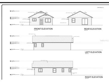 Architectural rendering of a charming house front elevation at Lot 42 Indian Estates Cr 423, Lake Panasoffkee, FL 33538