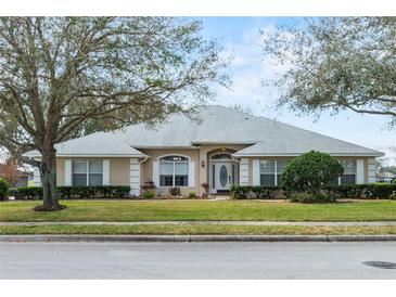 Charming single-story home with a well-manicured lawn and mature trees at 24548 Calusa Blvd, Eustis, FL 32736