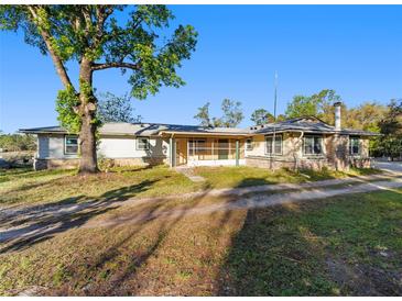 Charming single story home with a spacious front yard and a beautiful mature tree at 39615 Forest Dr, Eustis, FL 32736