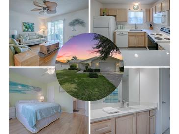 A collage of the living spaces, kitchen, bathroom and exterior of the property at 3337 Ashbrook Pl, The Villages, FL 32162