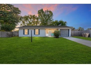 Charming single-story home with a lush green lawn and well-maintained landscaping at 36337 Terra Ct, Grand Island, FL 32735