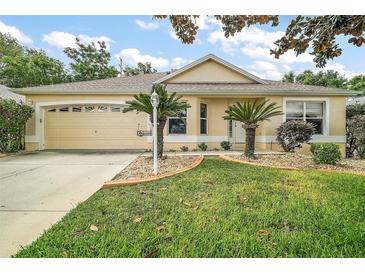Charming single-story home with a well-manicured lawn and inviting two-car garage at 17238 Se 94Th Coults Cir, The Villages, FL 32162