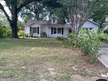 Charming single-story home features a classic design and mature trees in a lush front yard at 825 Mary Frank Ct, Mount Dora, FL 32757