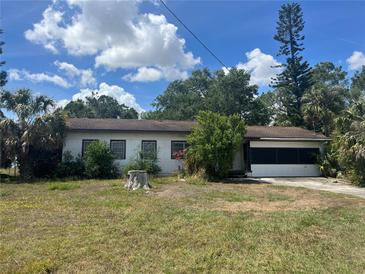 Exterior of a one story home with a front yard and attached garage at 3999 Walker Lake Rd, Bartow, FL 33830