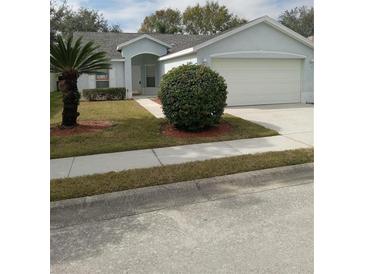One-story house with attached garage and landscaping at 4197 Cannes Ave, Lake Wales, FL 33859