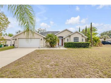 Charming single-story home featuring a well-manicured lawn and an attached two-car garage at 2435 Alton Rd, Deltona, FL 32738