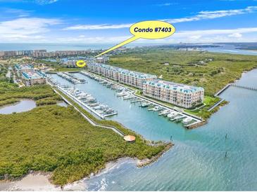 Beautiful waterfront condo with marina, lush landscaping, and stunning ocean views at 4620 Riverwalk Village Ct # 7403, Ponce Inlet, FL 32127