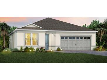One-story home with gray garage and light-colored exterior at 13714 Fresh Ivy St, Winter Garden, FL 34787