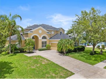 Two-story house with a large yard and palm trees at 2764 Kingston Ridge Dr, Clermont, FL 34711