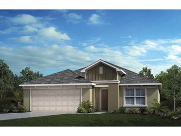 One-story home with a two-car garage, neutral exterior, and landscaping at 6133 Elm Samaras Ln, Apopka, FL 32712