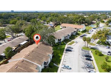 Aerial view of condo community showing building location and parking at 310 Cherokee Ct # B, Altamonte Springs, FL 32701