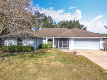One-story house with a brown roof, attached garage, and well-maintained lawn at 2810 Summerfield St, Deltona, FL 32738