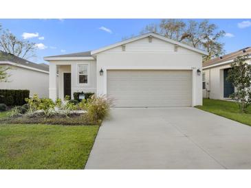 Charming one-story home with a well-manicured lawn and a two-car garage at 2523 Avalon Park Blvd, Tavares, FL 32778