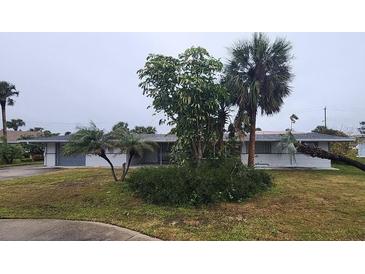 Ranch style home with mature landscaping and a spacious front yard at 167 Benjamin Dr, Ormond Beach, FL 32176