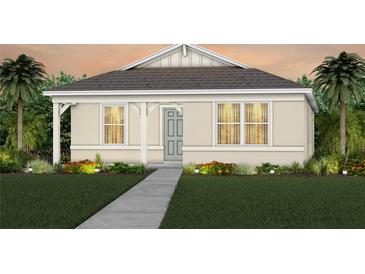 Charming single-story home with neutral paint, white trim, and a well-manicured lawn and walkway at 3438 Orange Rose Loop, Apopka, FL 32712