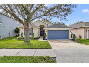 Charming single-Gathering home featuring a well-maintained lawn and inviting two-car garage at 10286 Cypress Knee Cir, Orlando, FL 32825