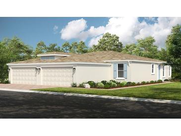 Charming single-story home with a two-car garage, manicured landscaping, and neutral color palette at 5337 Spoonflower Ct, St Cloud, FL 34771