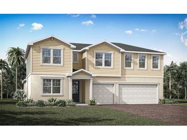Charming two-story home with a two-car garage and a well-manicured lawn in a desirable community at 3532 Douglas Fir Dr, Apopka, FL 32703