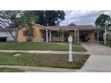 Charming single-story home with a well-maintained lawn and covered carport at 4619 Salvia Dr, Orlando, FL 32839