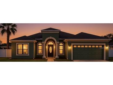Charming single-story home featuring a well-manicured lawn and two-car garage, offering both comfort and convenience at 8325 Sun Vista Way, Orlando, FL 32822