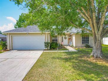 Charming single-story home with a well-maintained lawn, mature tree, and inviting curb appeal at 20446 Macon Pkwy, Orlando, FL 32833
