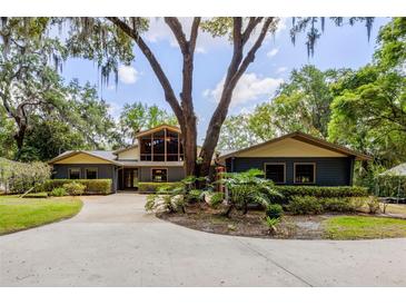 Charming single-story home featuring a large, mature tree in the front yard and an inviting driveway at 3359 Scarlet Dr, Sanford, FL 32773