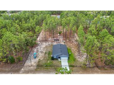 Expansive aerial view of the property showcasing its location within a lush green wooded area at 13297 Sw 69Th Pl, Ocala, FL 34481