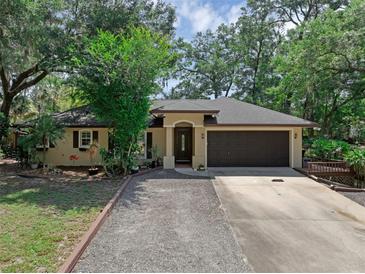 Charming single-story home featuring a well-manicured front yard and attached two-car garage at 670 N Sparkman Ave, Orange City, FL 32763