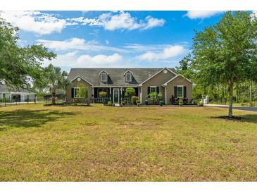 Charming single-Gathering home featuring a well-maintained lawn, mature trees, and a welcoming entrance at 19204 Paddock St, Orlando, FL 32833