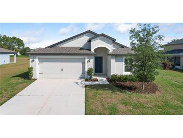 Charming single Gathering home with a well maintained lawn, two car garage, and a welcoming facade at 1119 Union Ave, Mascotte, FL 34753