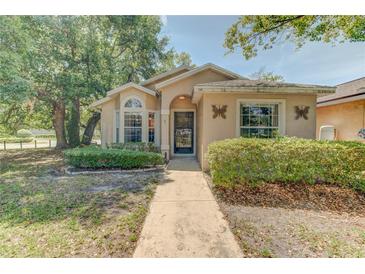 Charming single-story home featuring manicured landscaping and a welcoming walkway at 289 N Wilderness Pt, Casselberry, FL 32707