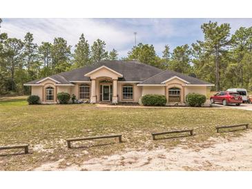 Charming single-story home with a well-maintained lawn and traditional architectural details at 13780 Sw 78Th Pl, Dunnellon, FL 34432