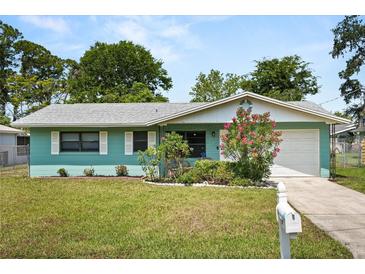 Charming single-story home featuring a well-manicured lawn and vibrant landscaping at 1007 3Rd St, Port Orange, FL 32129