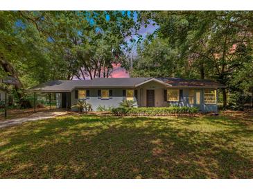 Charming single-story home with a well-maintained lawn, mature trees, and a convenient carport at 12046 Se 135Th Ave, Ocklawaha, FL 32179