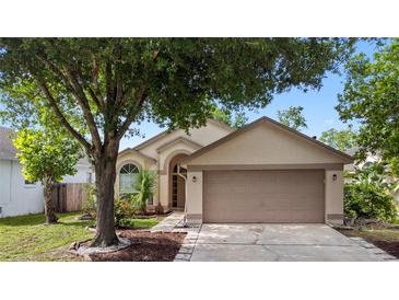 Charming single-story home featuring a well-manicured lawn, arched entry, and attached two-car garage at 1919 River Park Blvd, Orlando, FL 32817