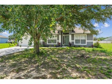 Charming home with mature tree in the front yard providing shade and curb appeal at 117 Sanderling Dr, Haines City, FL 33844