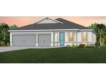 Charming single-story home with a two-car garage and inviting curb appeal at 3814 Blue Vale Dr, Davenport, FL 33837