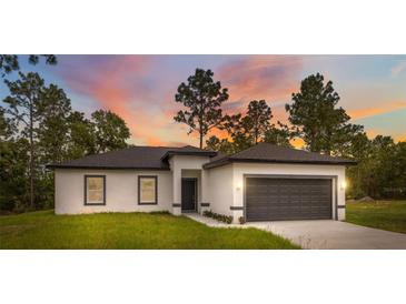 Charming single-story home with a well-maintained lawn and a two-car garage at 6062 Sw 154Th Pl, Ocala, FL 34473