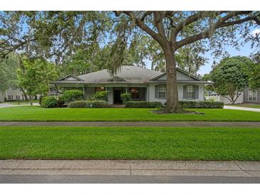 Charming single-story home featuring a spacious front yard with lush green grass and mature trees offering ample shade at 432 Valley View Dr, Winter Garden, FL 34787