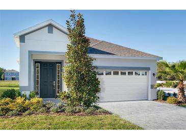 Charming single-story home with a well-manicured lawn and a two-car garage, offering curb appeal and convenience at 180 Duckweed Ave, Fruitland Park, FL 34731