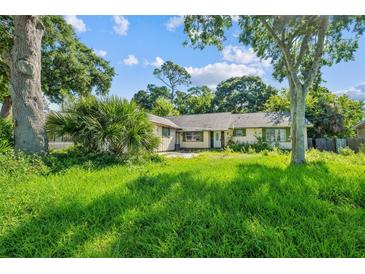 A charming single-story house surrounded by lush greenery and mature trees at 1511 Center Ave, Holly Hill, FL 32117