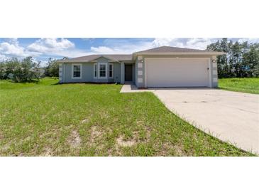 Charming single-story home with well-manicured lawn and attached two-car garage at 428 Danube Way, Kissimmee, FL 34759